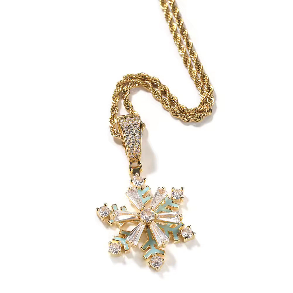 Winter Star Snowflake Necklace