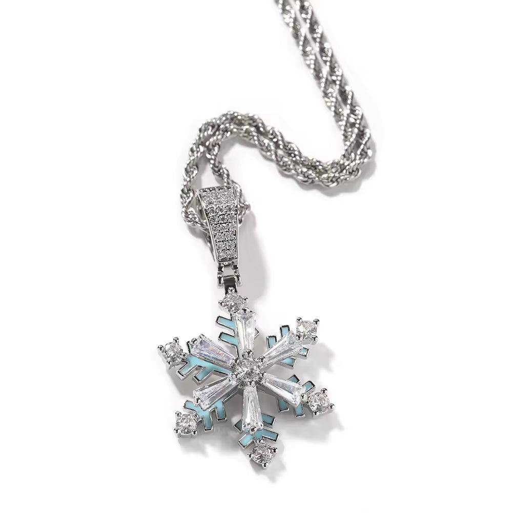 Winter Star Snowflake Necklace