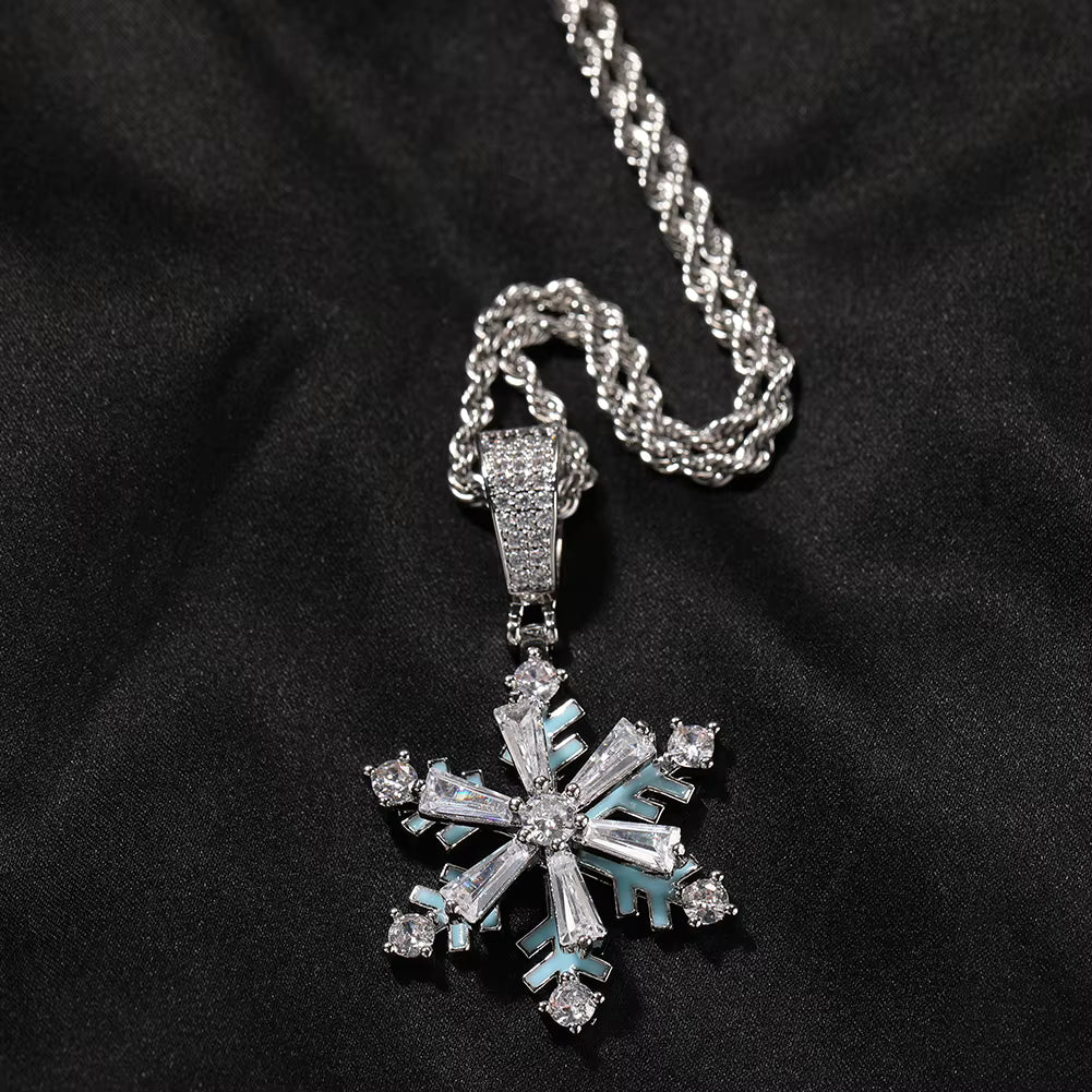 Winter Star Snowflake Necklace