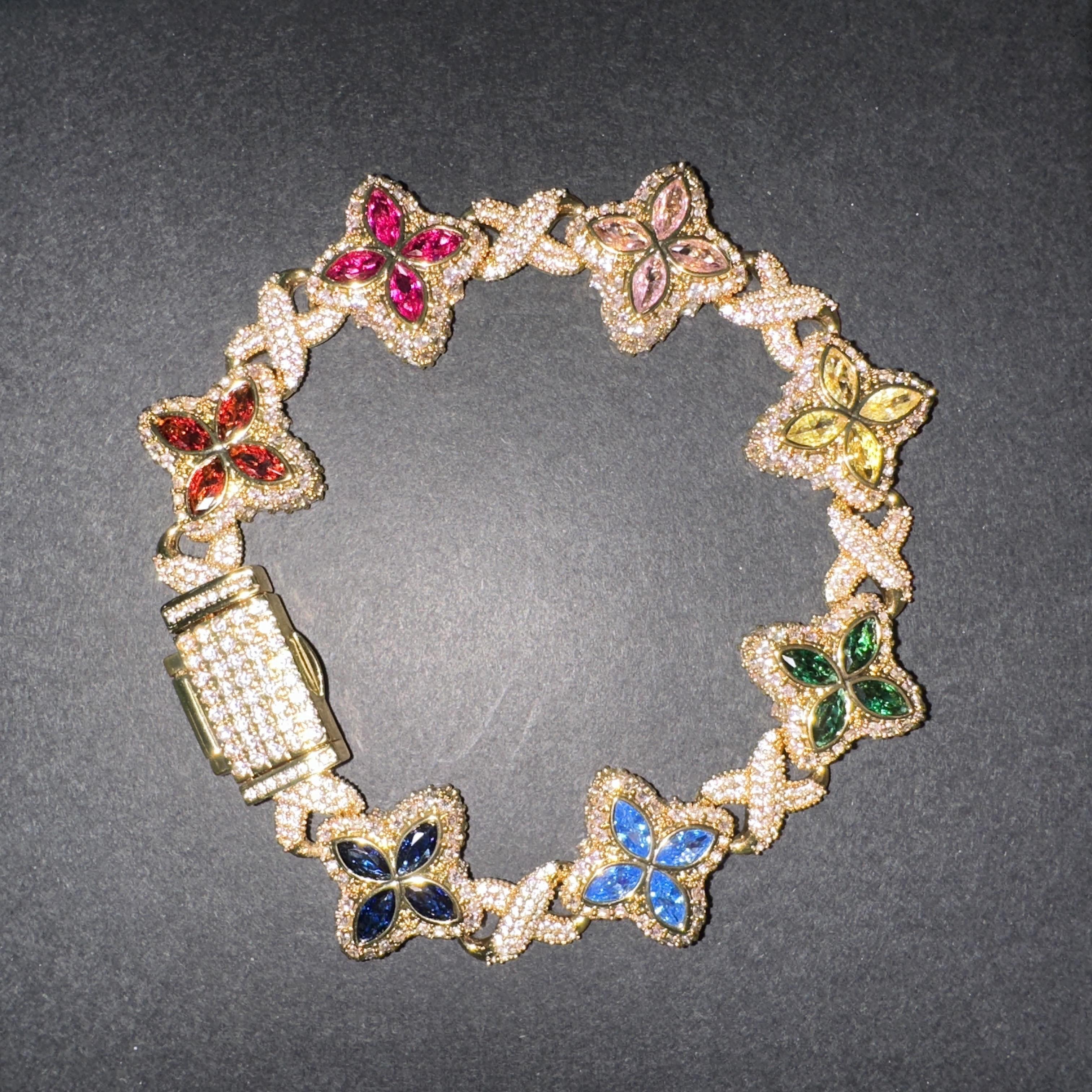 Gold‑Plated Four‑Leaf Clover Bracelet