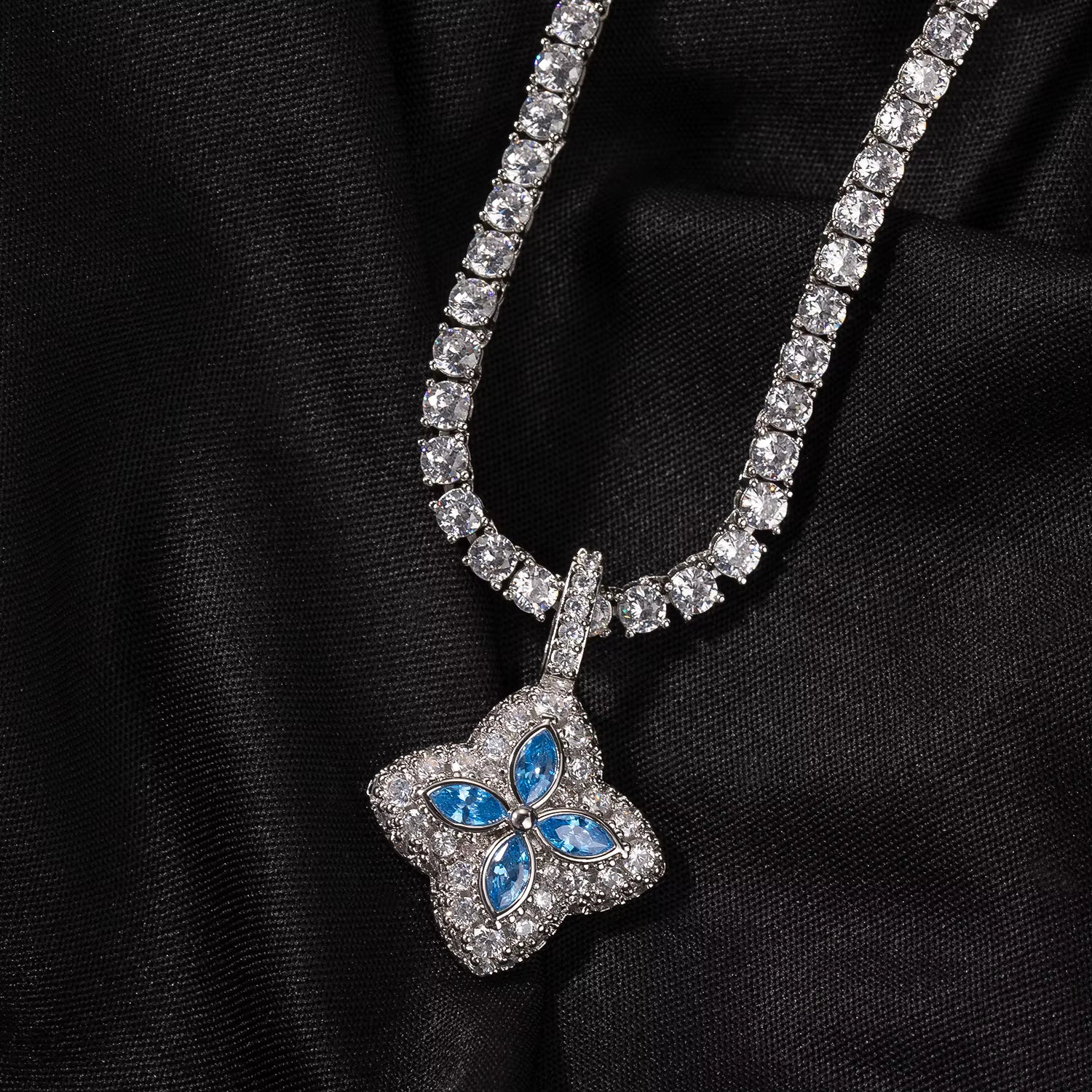 Gold-Plated Clover Necklace with Multi-Color